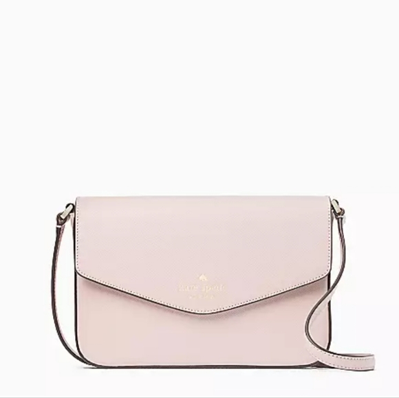 Kate Spade Sadie Envelope Crossbody, Chalk Pink - Picture 1 of 7